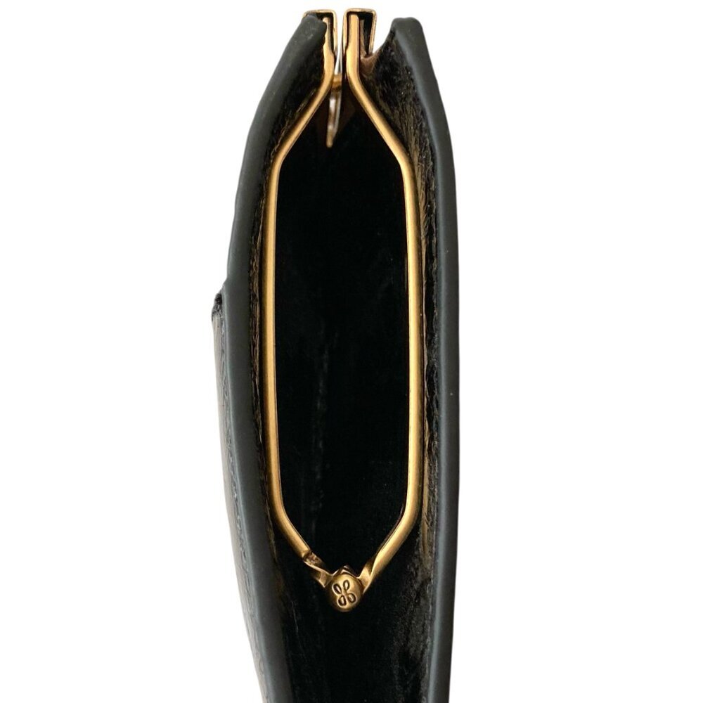 Vintage HOBO Leather Rectangular Crossbody Bag Hinged Black - Picture 9 of 13